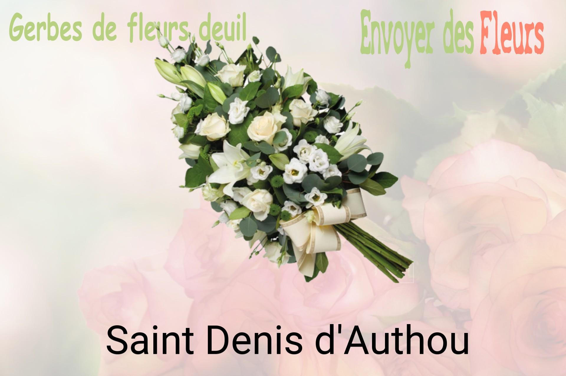 Gerbe de fleurs de deuil livrée à Saint-Denis-d'Authou